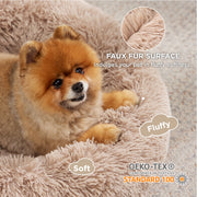 Calming Donut Bed for Dogs and Cats