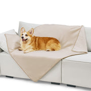 Reversible Sherpa and Microfiber Fleece Dog Blanket