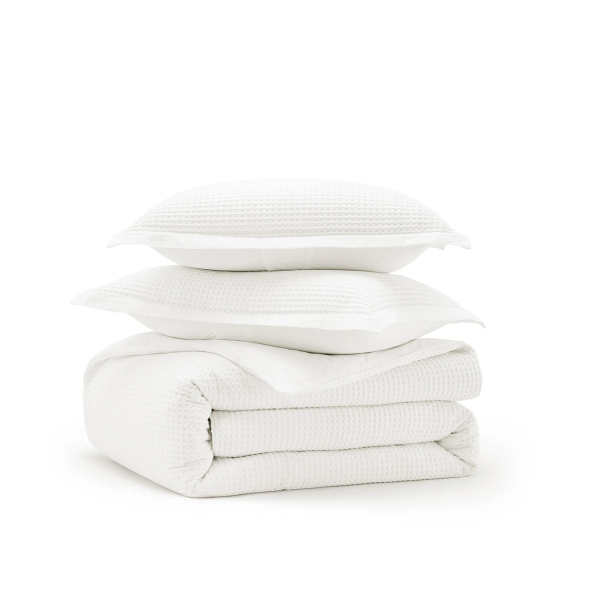 Cotton Waffle Weave Duvet Cover Set