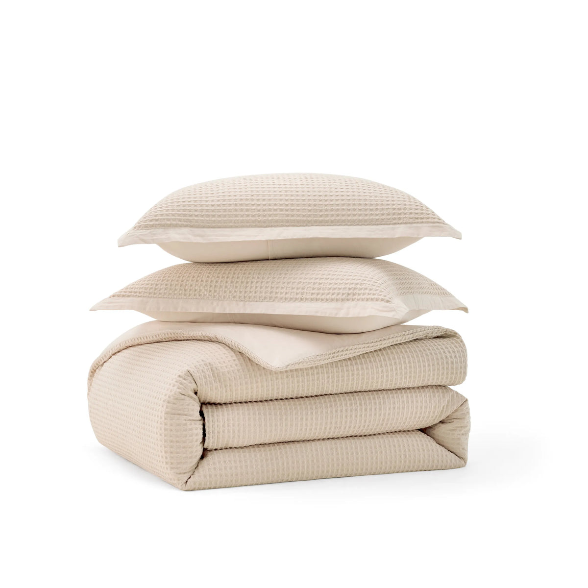 Cotton Waffle Weave Duvet Cover Set
