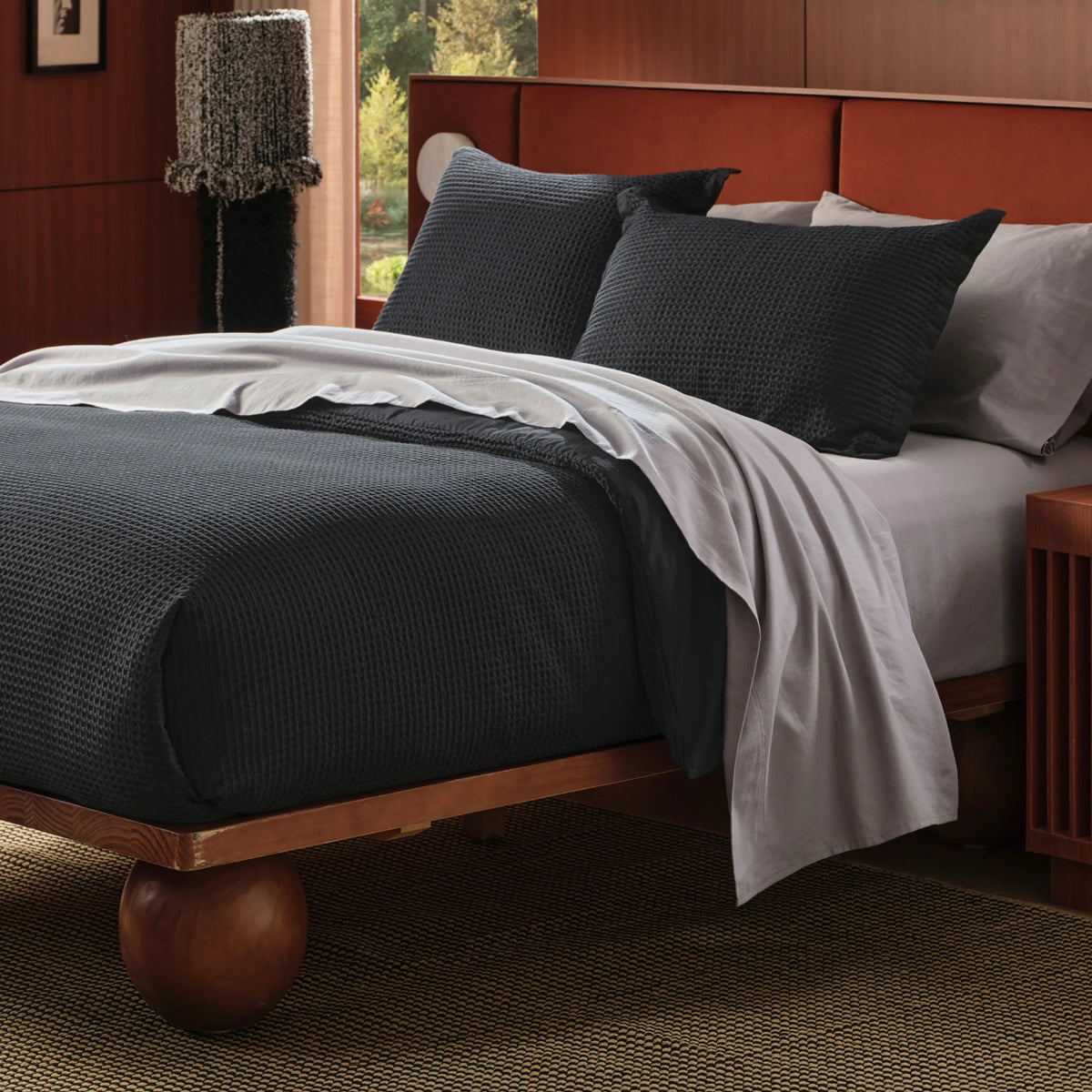 Cotton Waffle Weave Duvet Cover Set