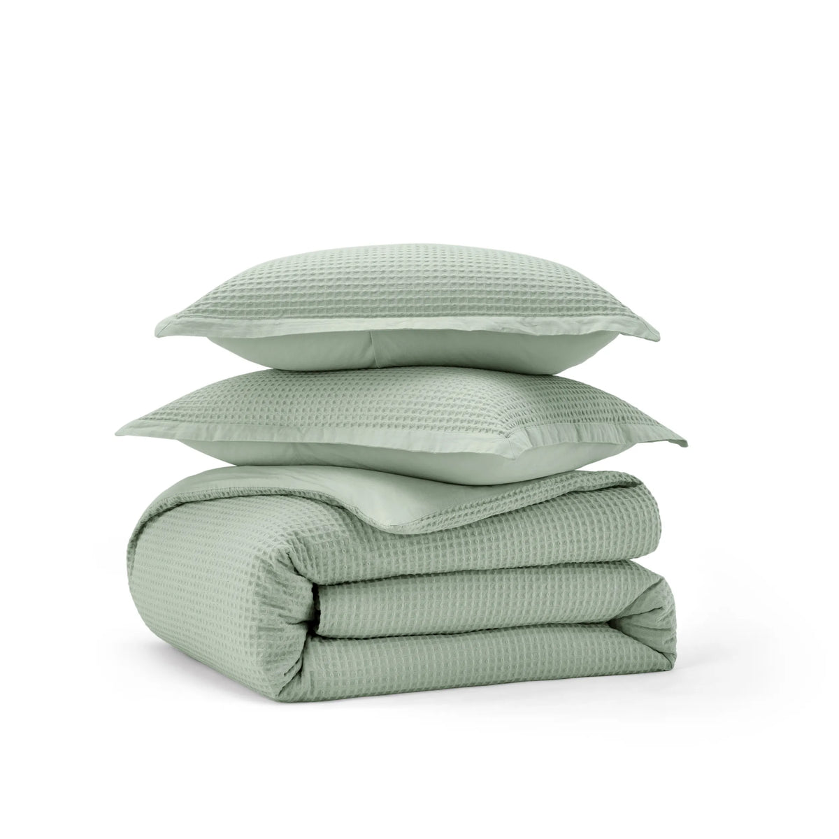 Cotton Waffle Weave Duvet Cover Set