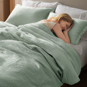 Cotton Waffle Weave Duvet Cover Set