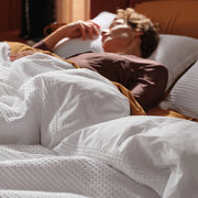 Cotton Waffle Weave Duvet Cover Set