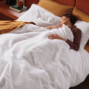 Cotton Waffle Weave Duvet Cover Set