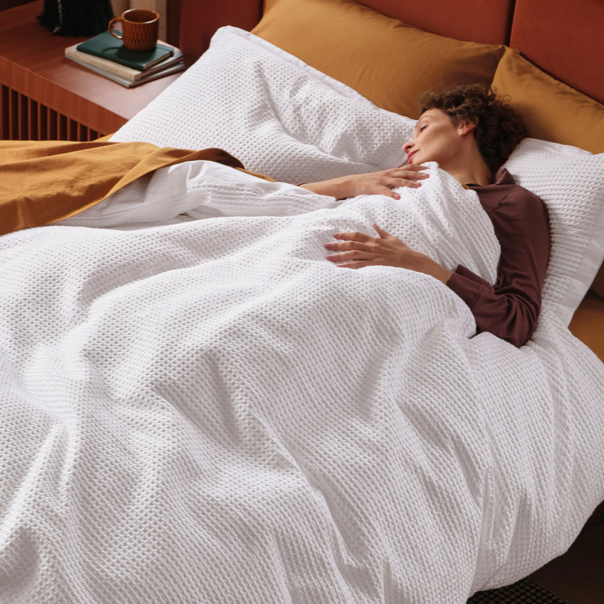 Cotton Waffle Weave Duvet Cover Set