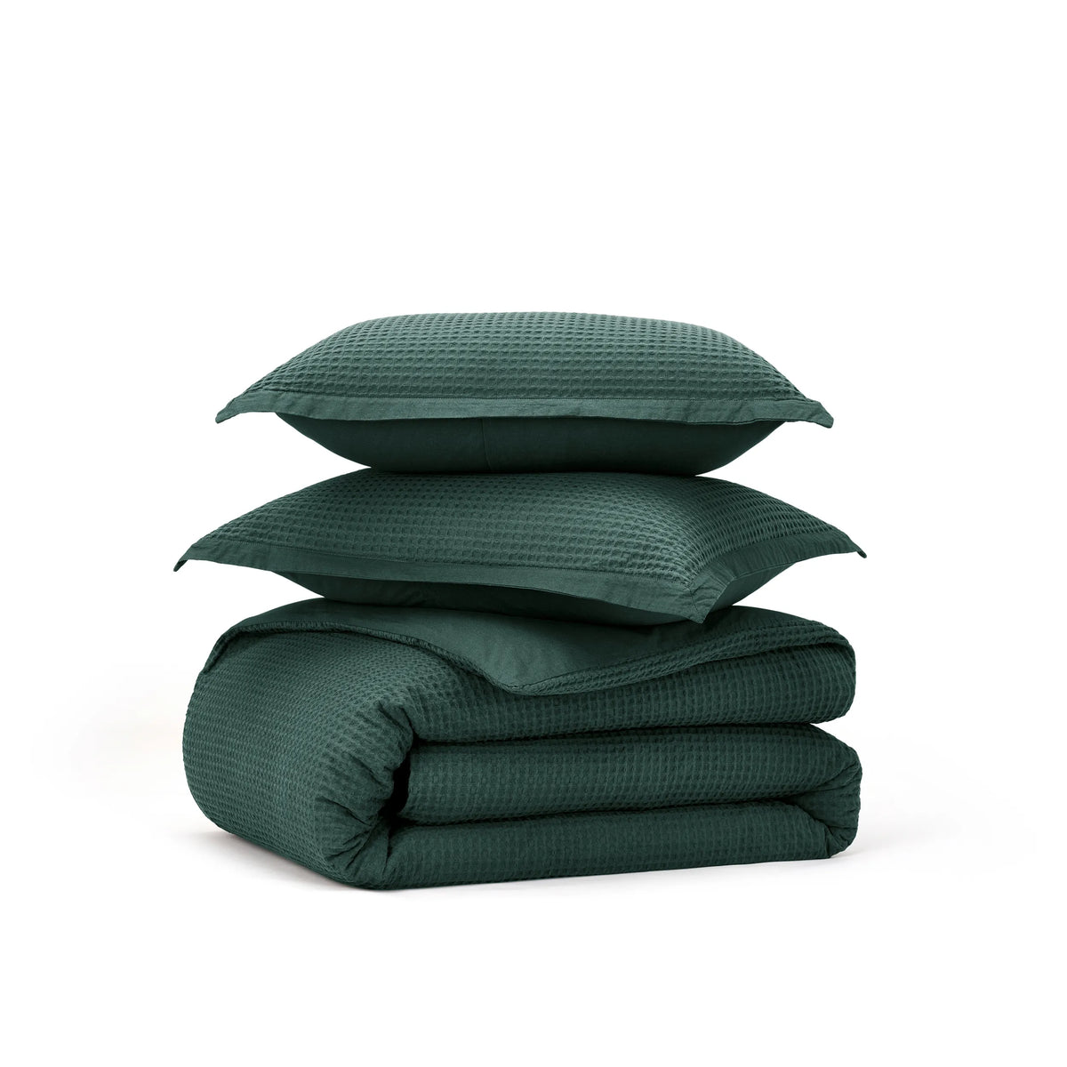 Cotton Waffle Weave Duvet Cover Set