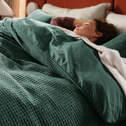 Cotton Waffle Weave Duvet Cover Set