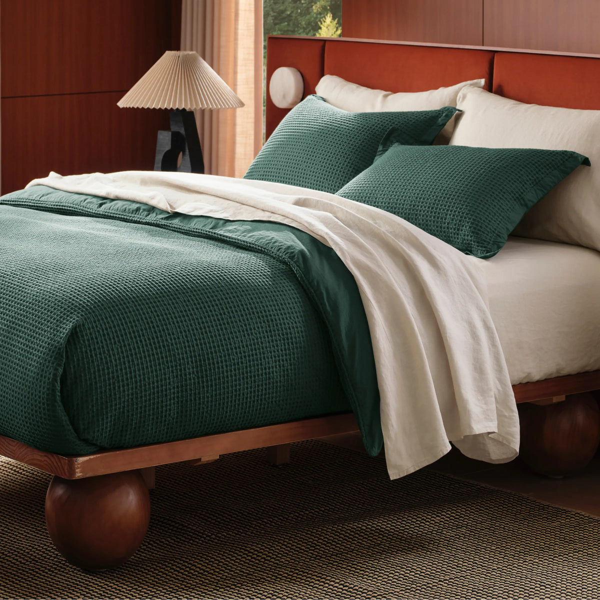 Cotton Waffle Weave Duvet Cover Set