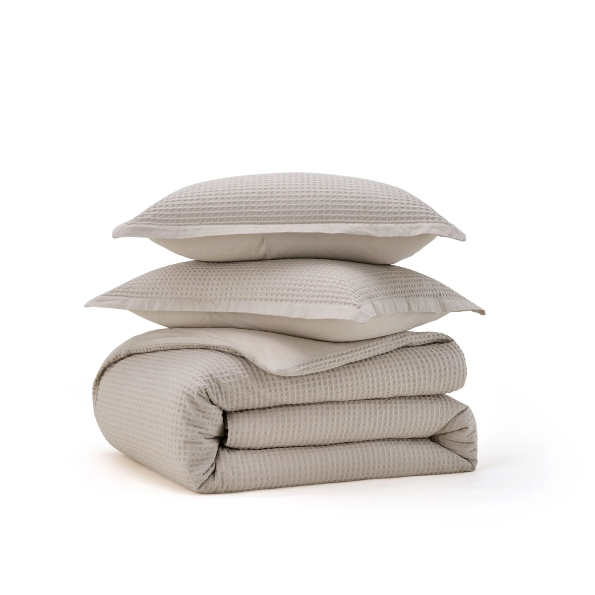 Cotton Waffle Weave Duvet Cover Set