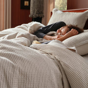 Cotton Waffle Weave Duvet Cover Set