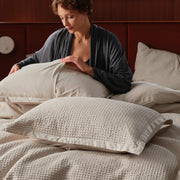 Cotton Waffle Weave Duvet Cover Set