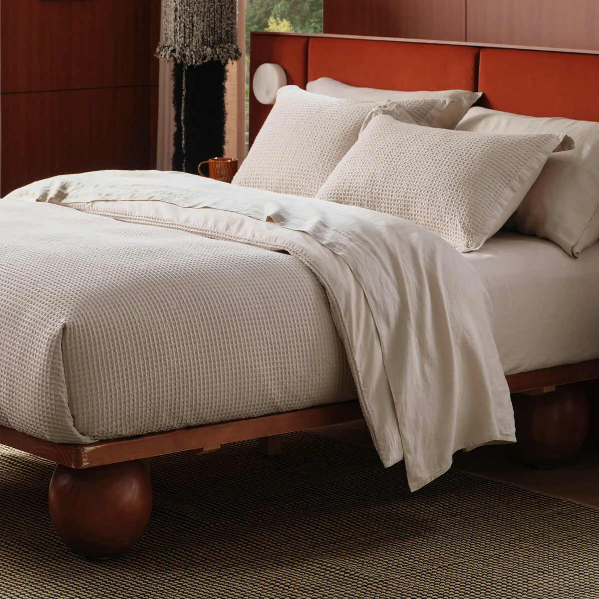 Cotton Waffle Weave Duvet Cover Set