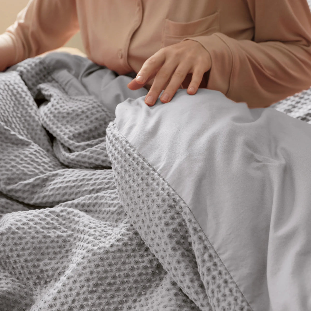Cotton Waffle Weave Duvet Cover Set