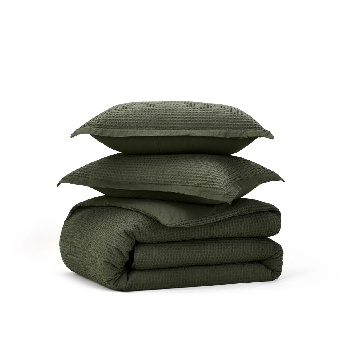 Cotton Waffle Weave Duvet Cover Set