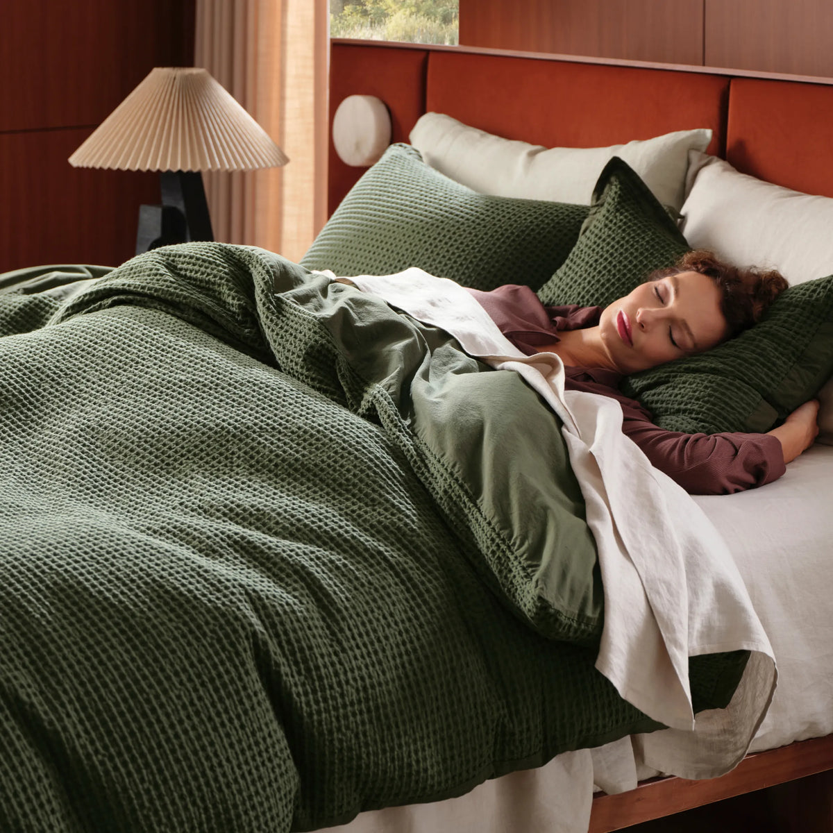 Cotton Waffle Weave Duvet Cover Set