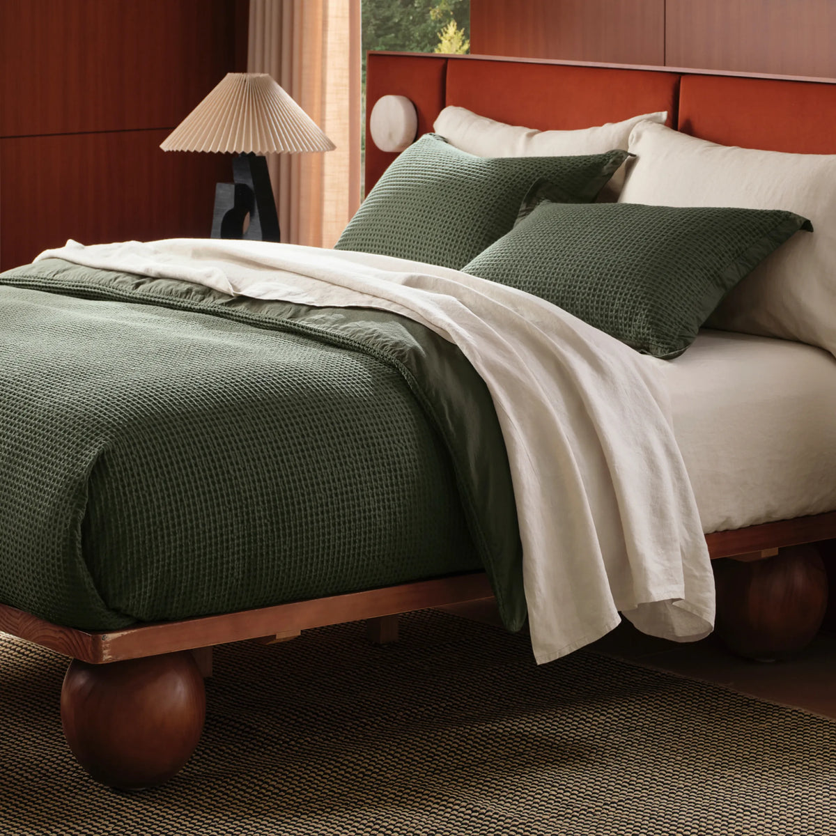 Cotton Waffle Weave Duvet Cover Set