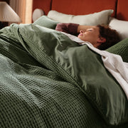 Cotton Waffle Weave Duvet Cover Set