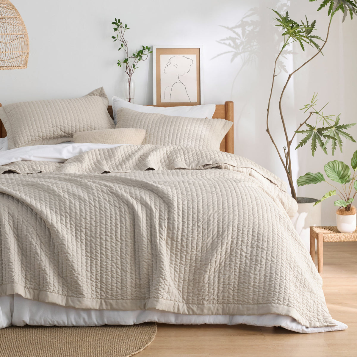 Corduroy Pattern Quilt Set