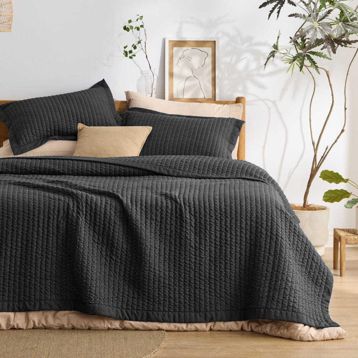 Corduroy Pattern Quilt Set