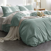 Cotton Linen Hybrid Duvet Cover Set