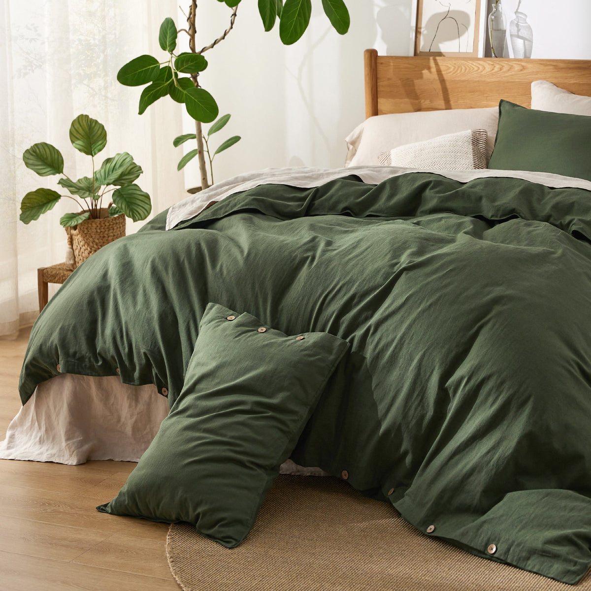 Cotton Linen Hybrid Duvet Cover Set