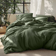 Cotton Linen Hybrid Duvet Cover Set