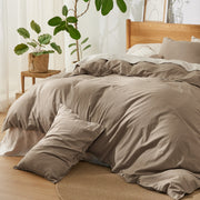 Cotton Linen Hybrid Duvet Cover Set