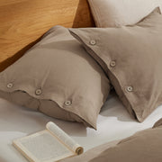Cotton Linen Hybrid Duvet Cover Set
