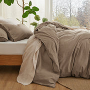 Cotton Linen Hybrid Duvet Cover Set