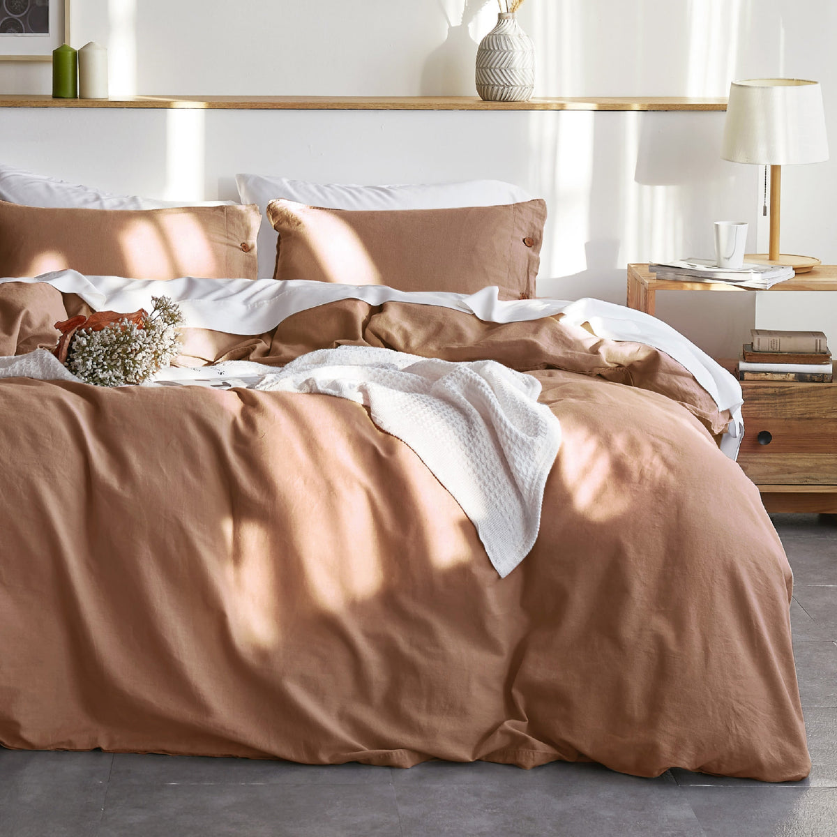 Cotton Linen Hybrid Duvet Cover Set
