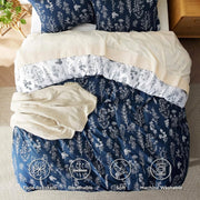 Reversible Floral Print Duvet Cover Set