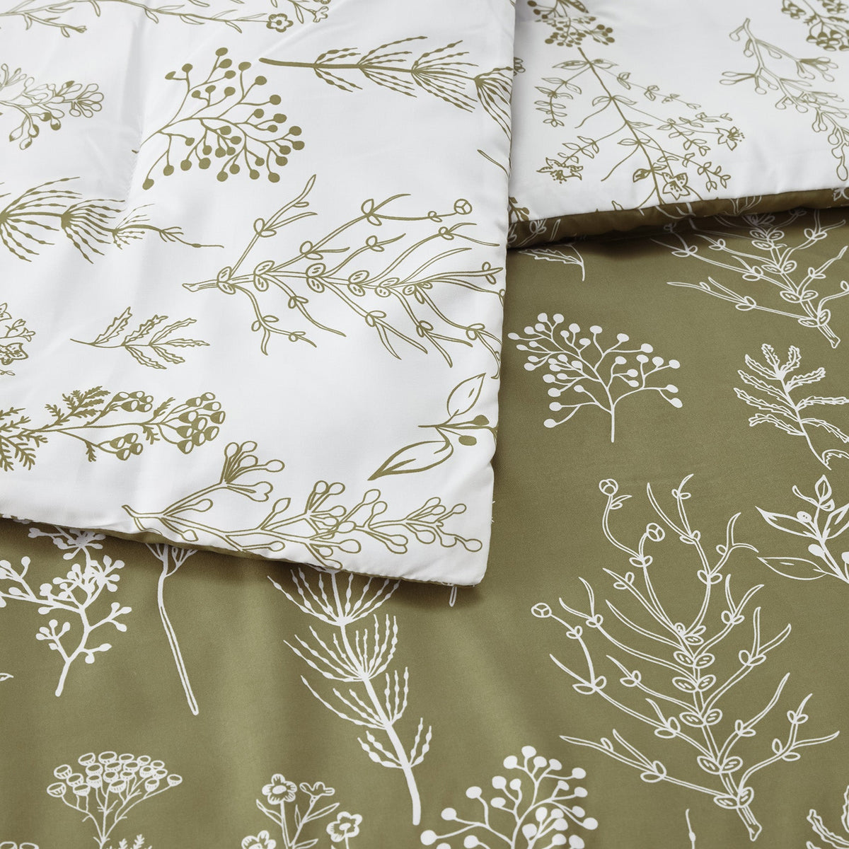 Reversible Floral Print Duvet Cover Set