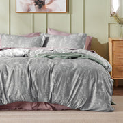 Reversible Floral Print Duvet Cover Set
