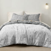 Reversible Floral Print Duvet Cover Set