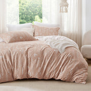 Reversible Floral Print Duvet Cover Set