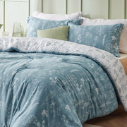 Reversible Floral Print Duvet Cover Set