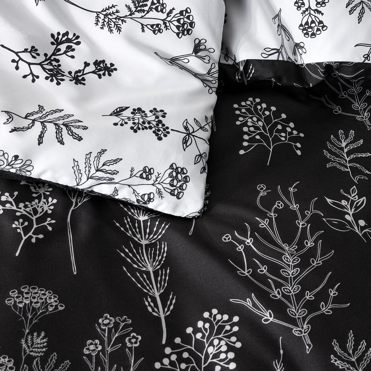 Reversible Floral Print Duvet Cover Set