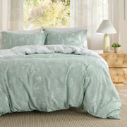 Reversible Floral Print Duvet Cover Set