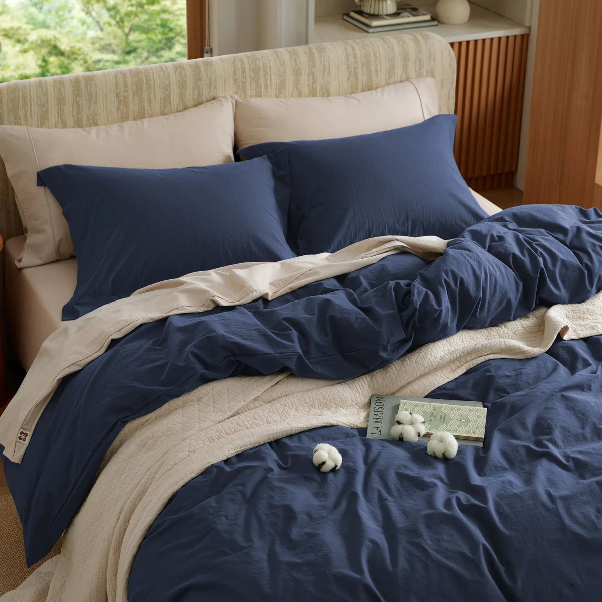 Washed Cotton Duvet Cover Set
