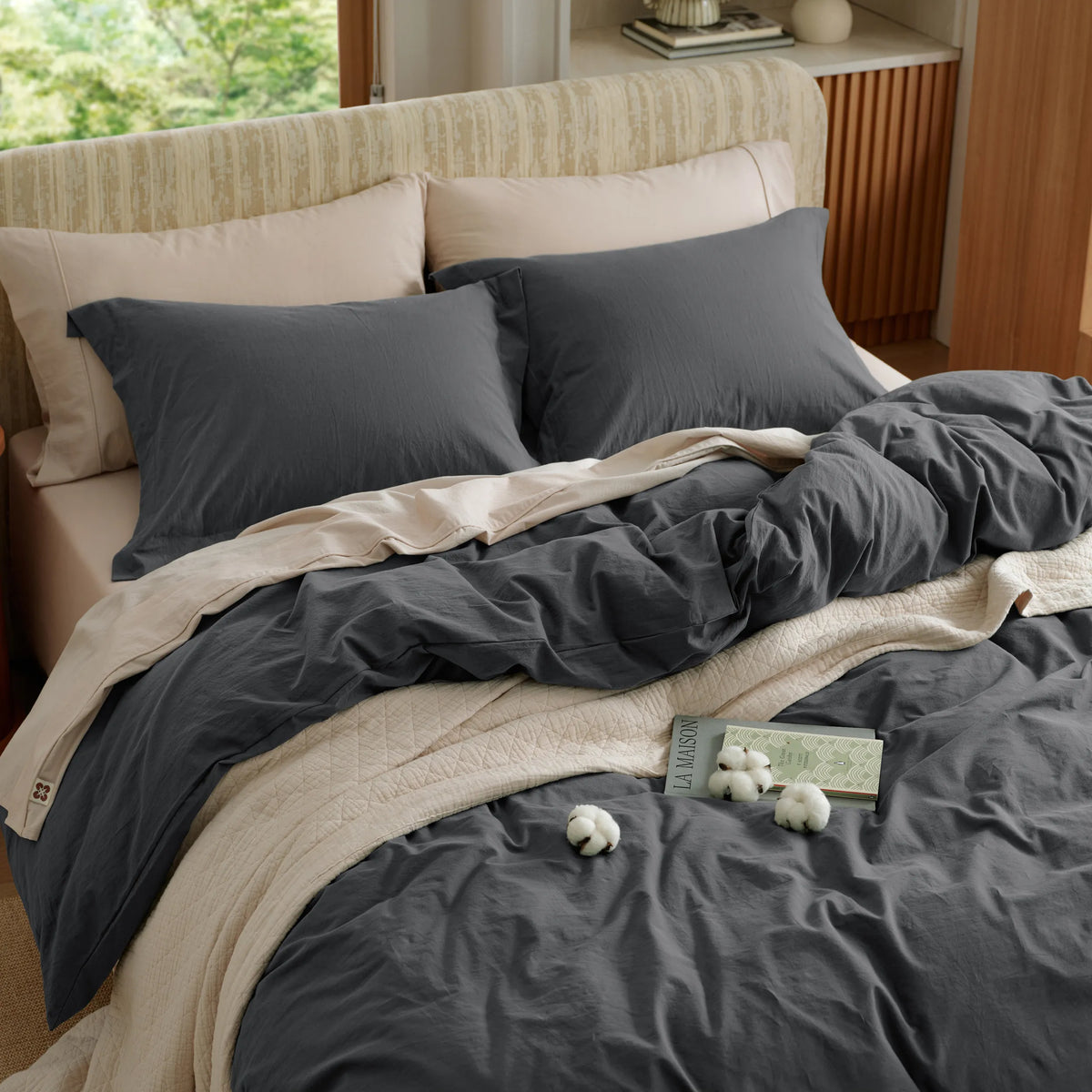 Washed Cotton Duvet Cover Set