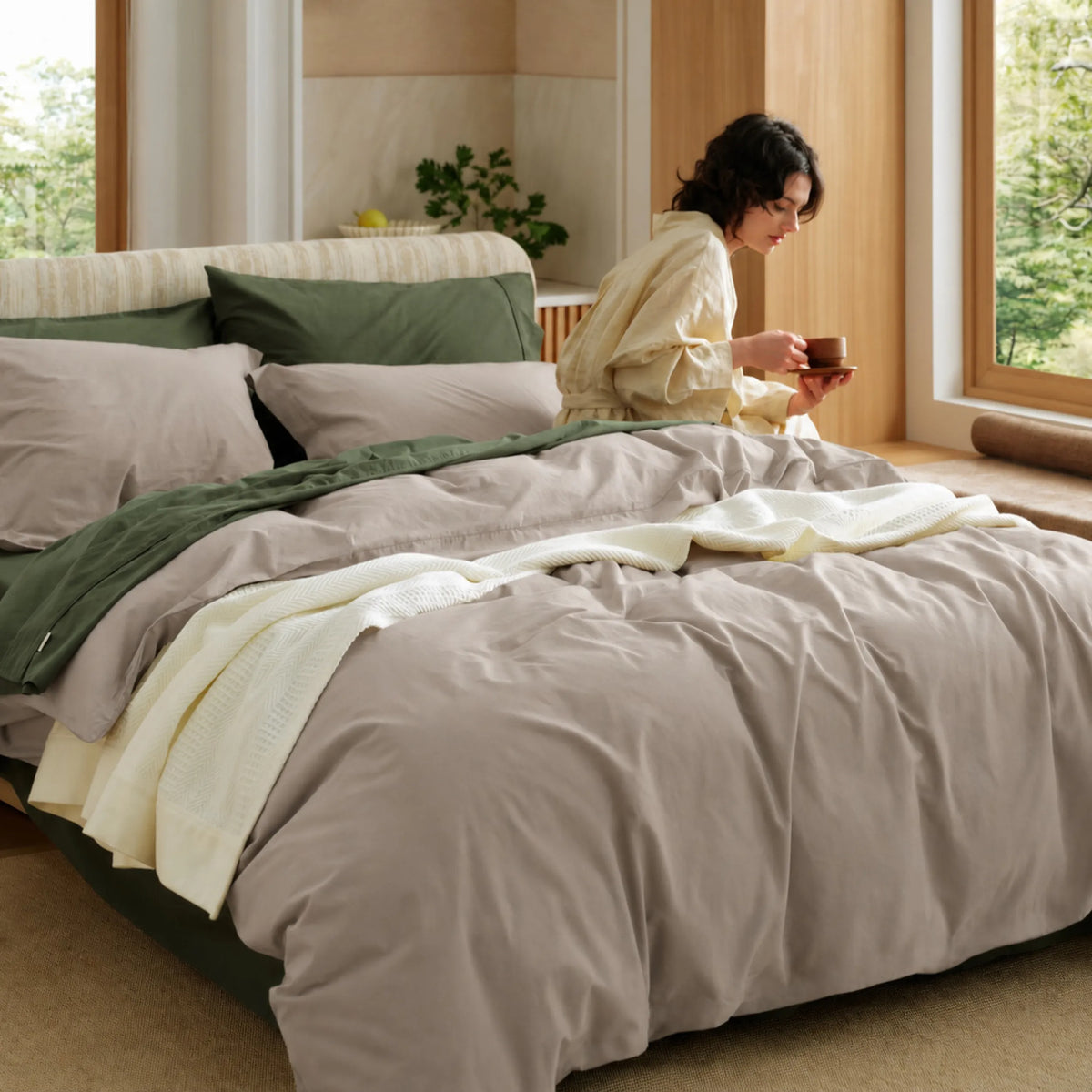 Washed Cotton Duvet Cover Set