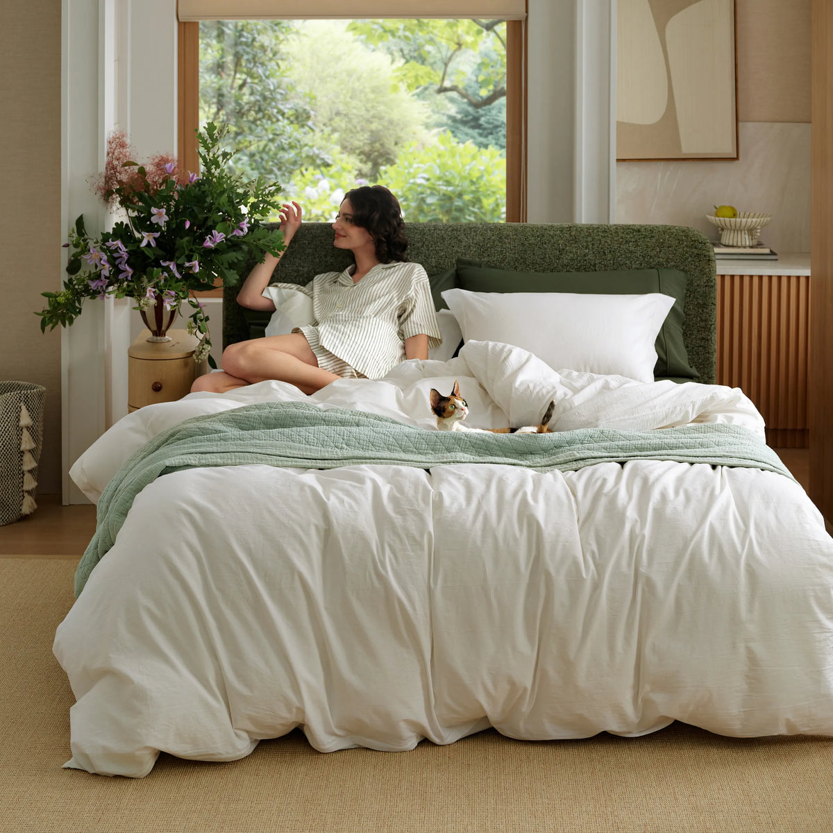 Washed Cotton Duvet Cover Set