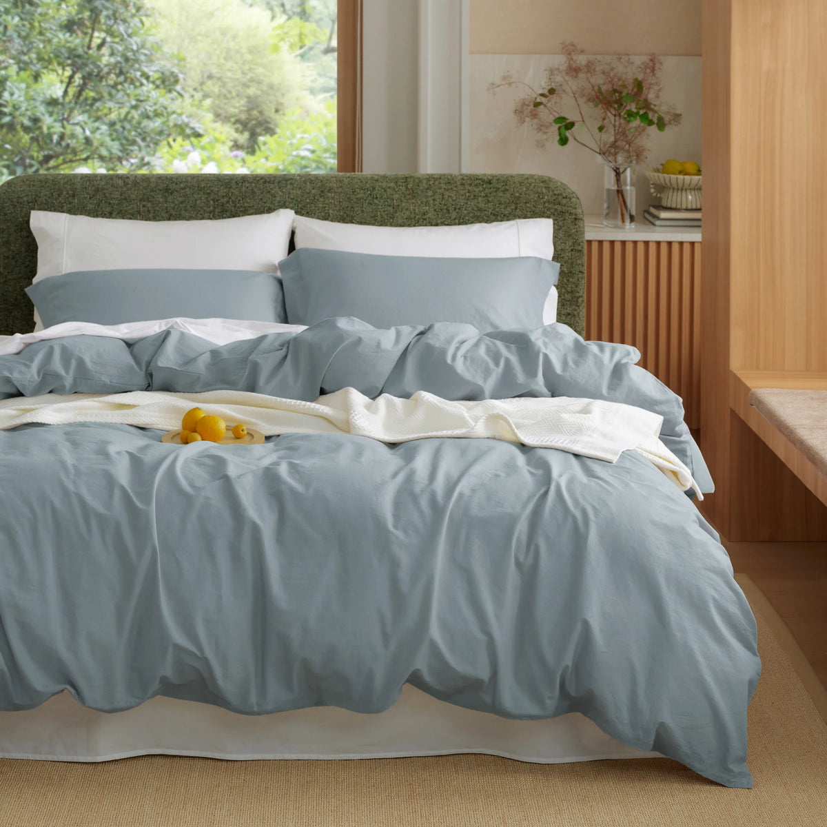 Washed Cotton Duvet Cover Set
