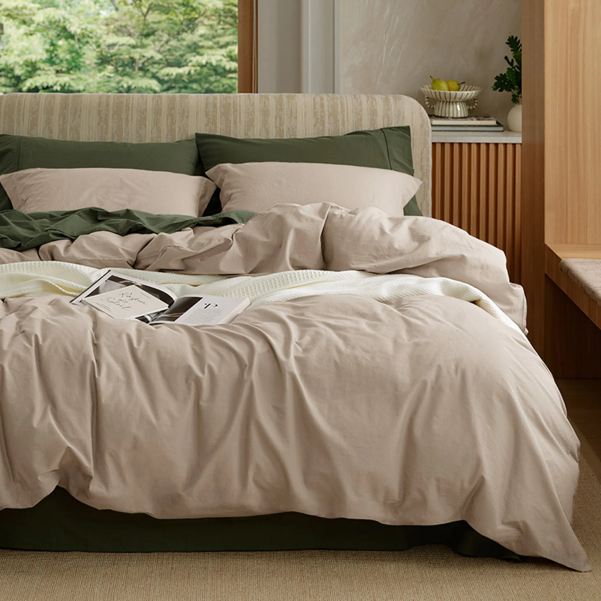 Washed Cotton Duvet Cover Set