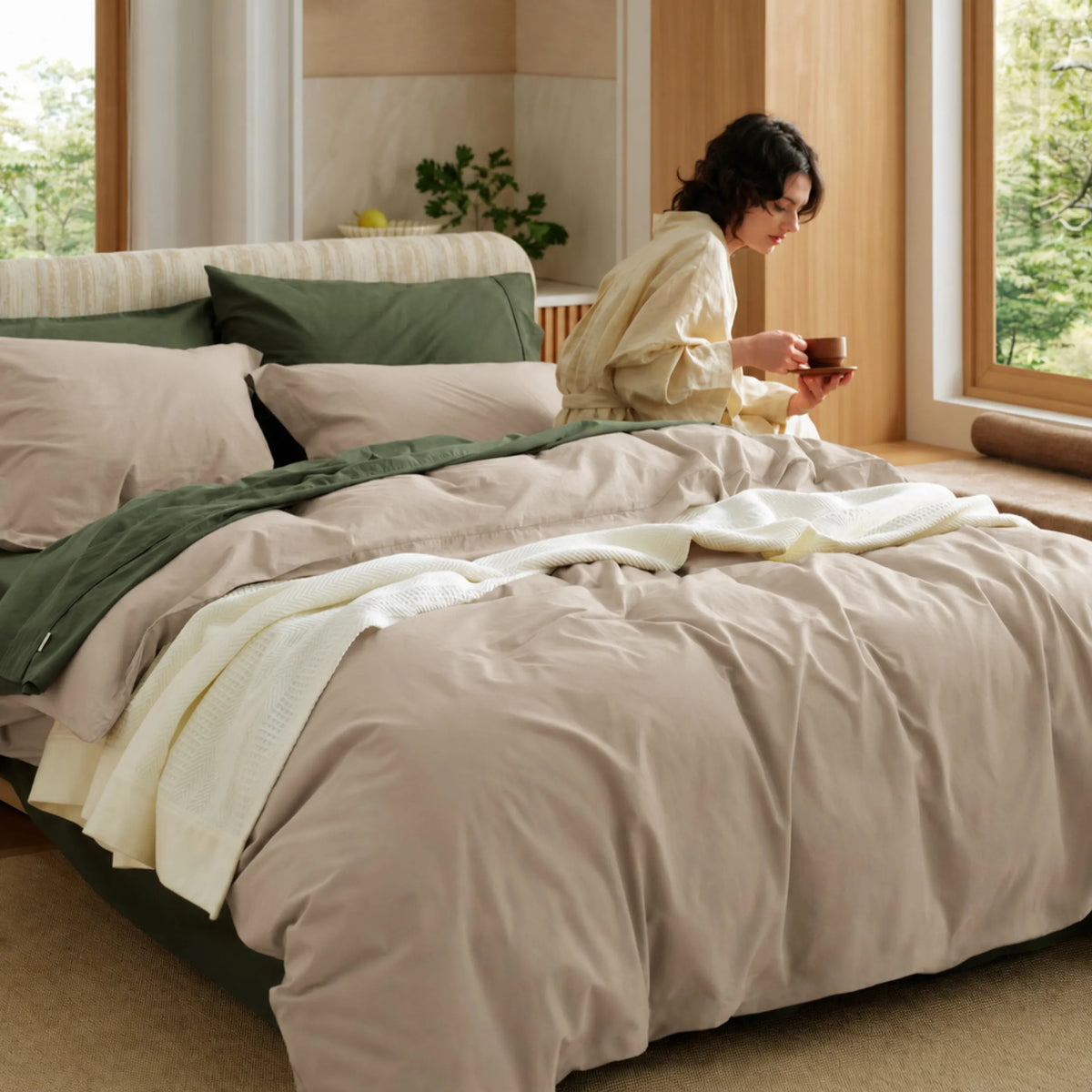 Washed Cotton Duvet Cover Set