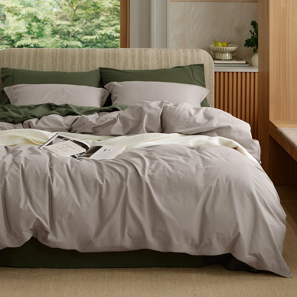 Washed Cotton Duvet Cover Set