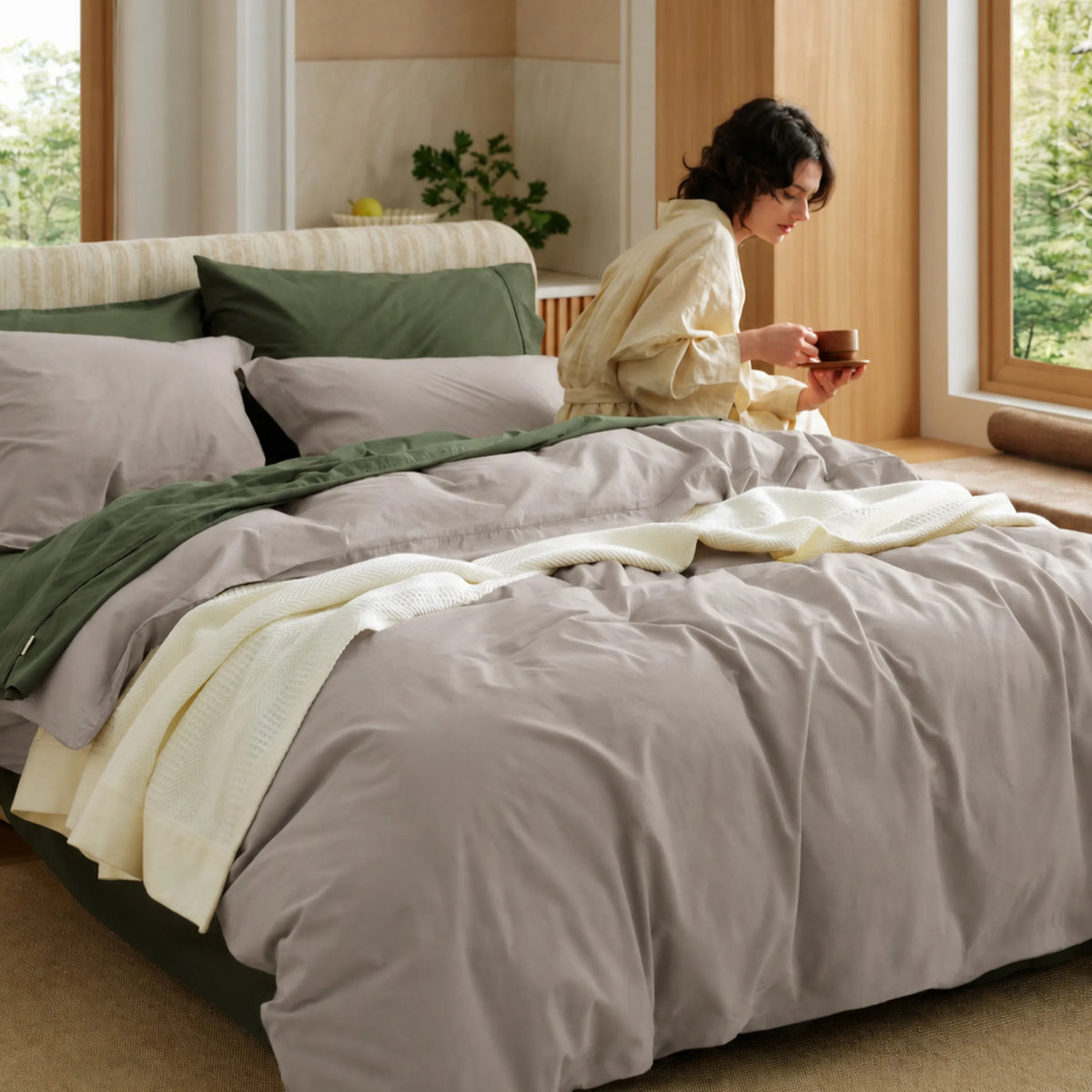 Washed Cotton Duvet Cover Set
