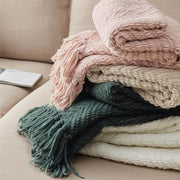 Versatile Knit Woven Chenille Blanket