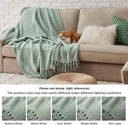 Versatile Knit Woven Chenille Blanket